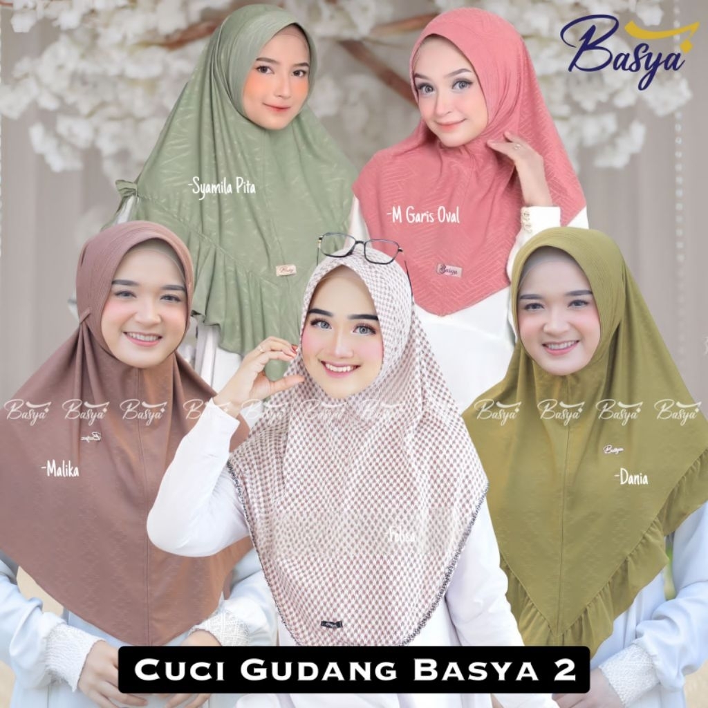 Cuci Gudang BASYA HIJAB 2•hijab cuci gudang•ori basya•hijab instan hamidah•jilbab obral