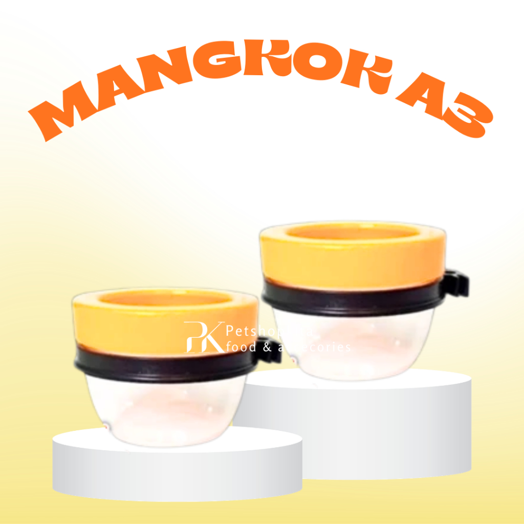 Cepuk Wadah Pakan Minum Burung Cepuk Burung Bulat Cepuk A3 -2PCS