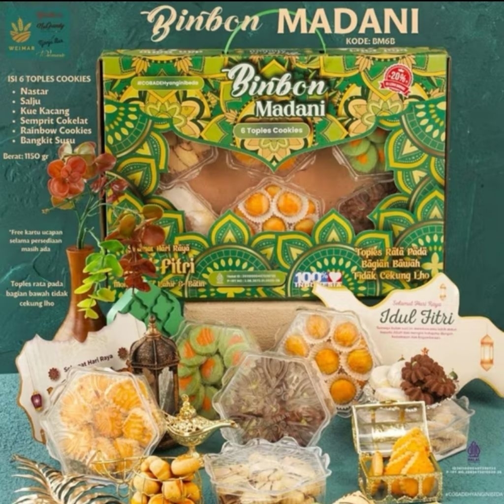 Parcel lebaran binbon madani hampers ramadhan parsel lebaran kue kering idul fitri