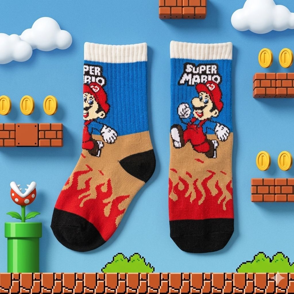 KAOS KAKI ANAK MARIO BROSS