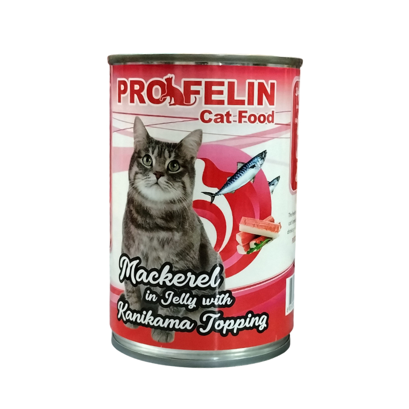Profelin Mackerel in Jelly with Kanikama Topping Cat Food 400 Gr