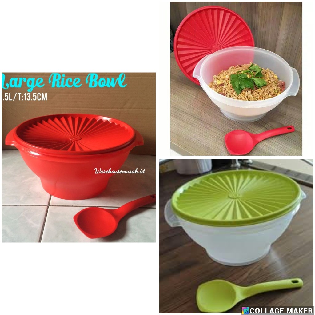 large rice bowl tupperware bakul nasi