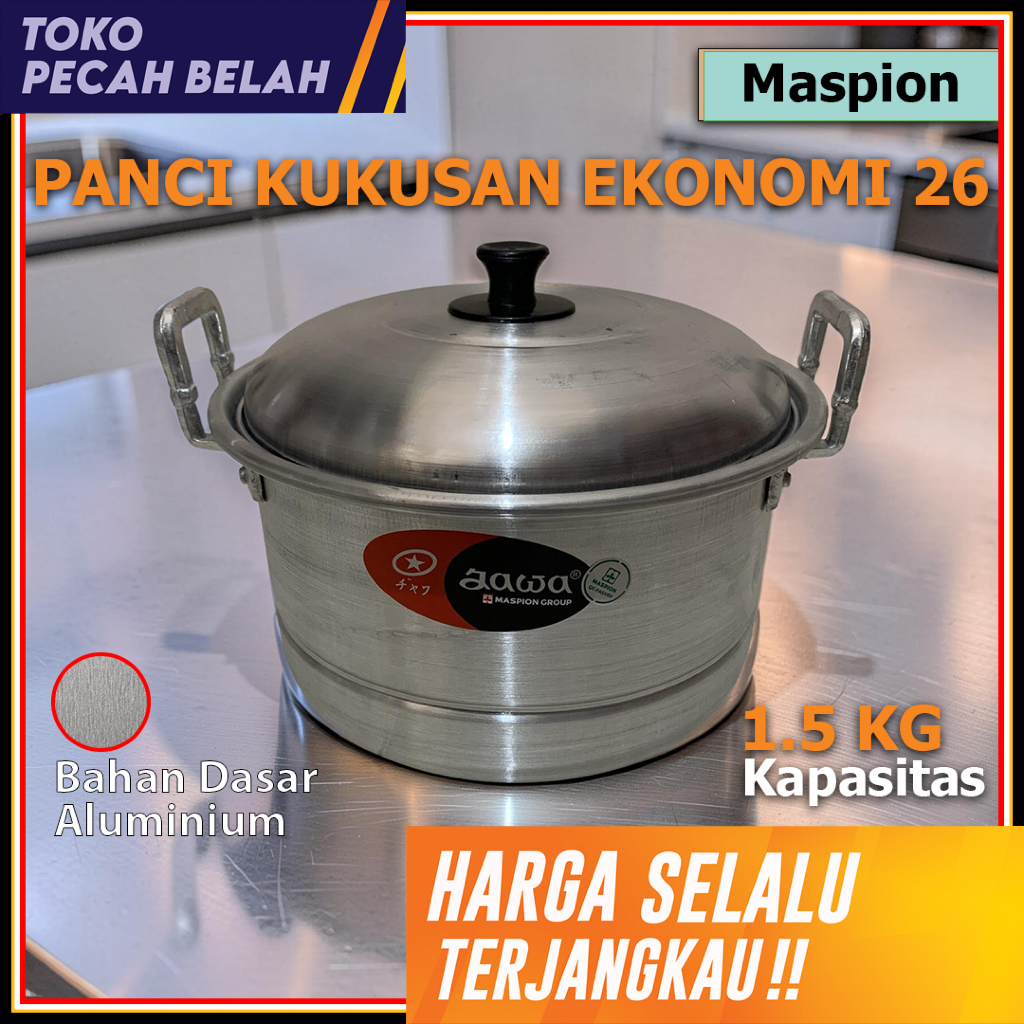 Panci Kukusan DANDANG EKONOMI Jawa 26 CM Aluminium