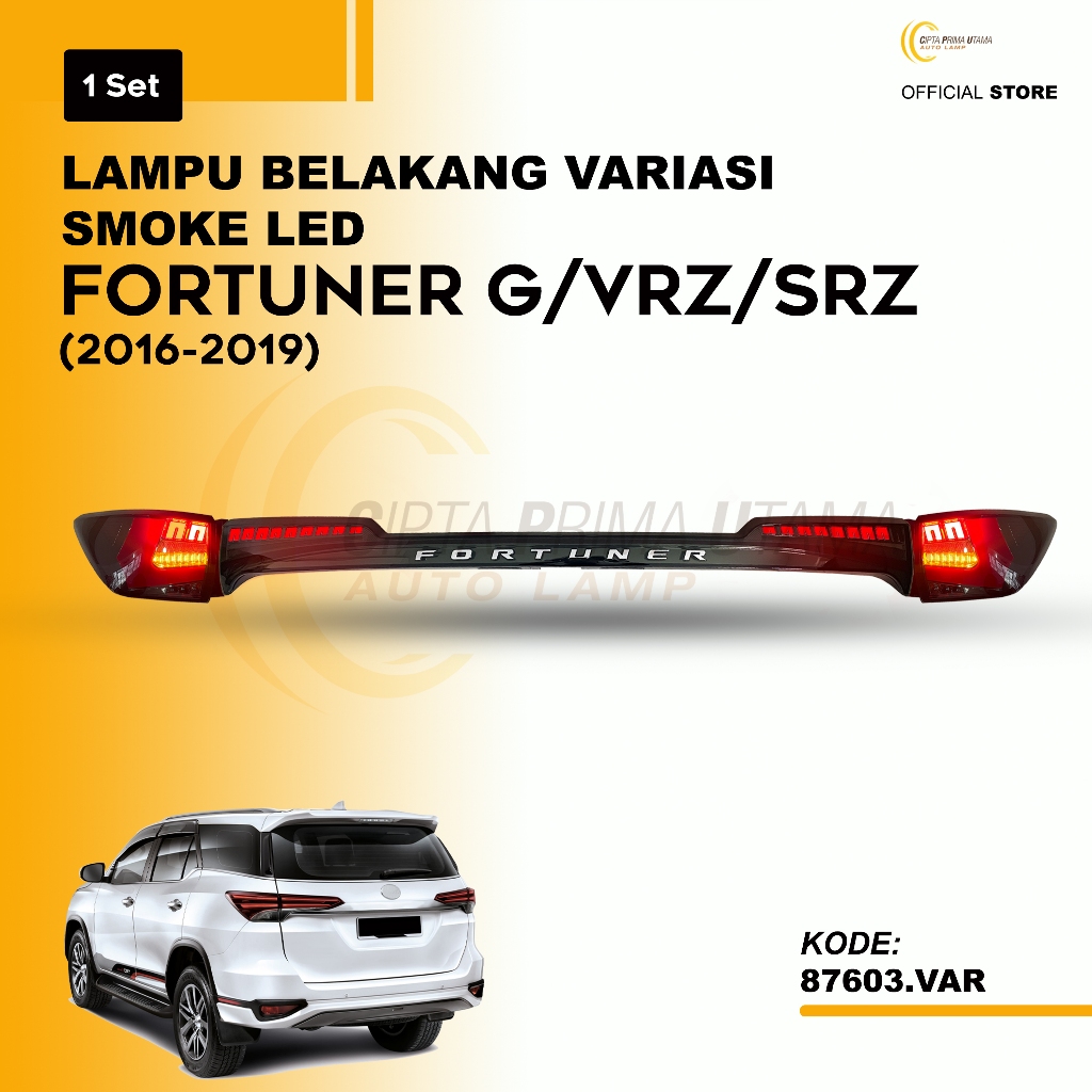 CPU Stoplamp Garnish SET Lampu Belakang Variasi LED Fortuner G/VRZ/SRZ 2016 2017 2018 2019 - 87603.V