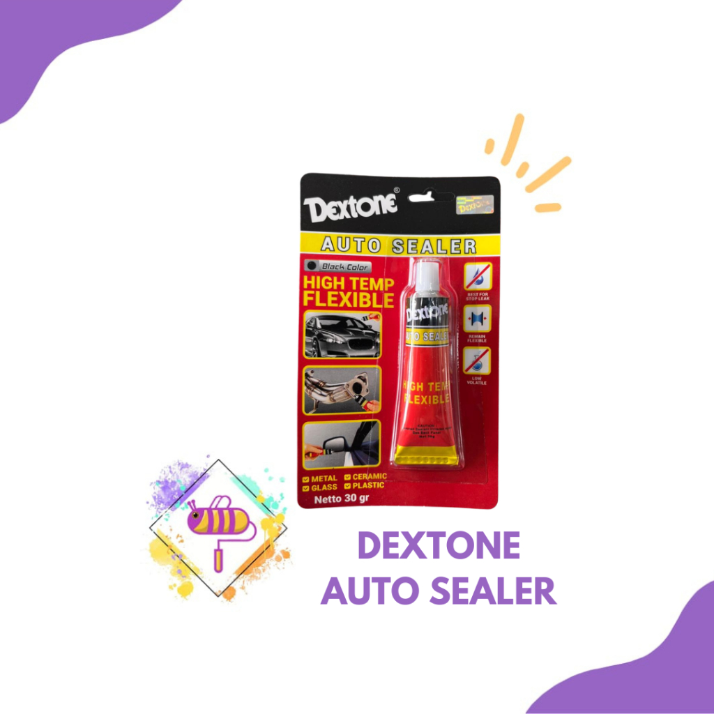 DEXTONE Auto Sealer Silicone Lem Otomotif Tahan Air Tahan Panas 30gr