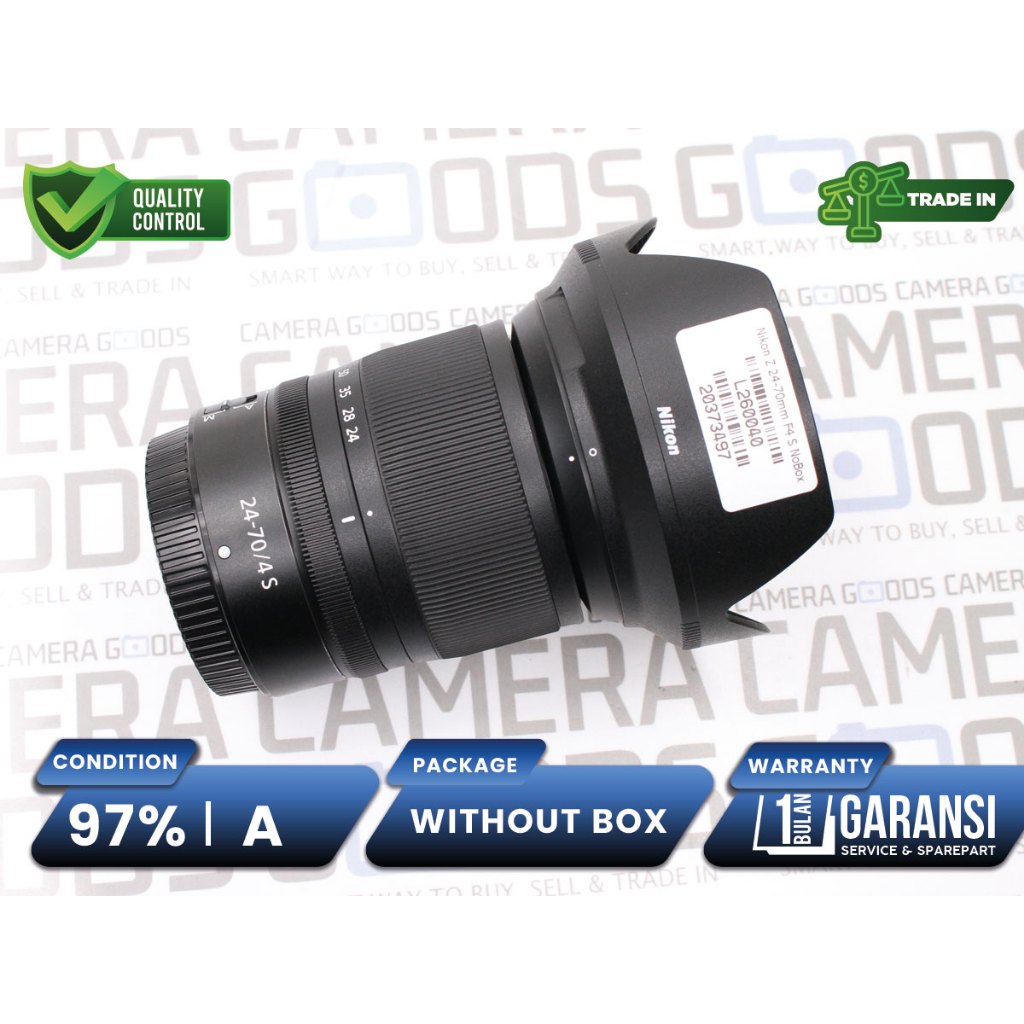 Lensa Nikon Z 24-70mm F4 S Nikkor Z Mount Lens Second Bekas Grade A / Nikkor 2470 f4- L260040