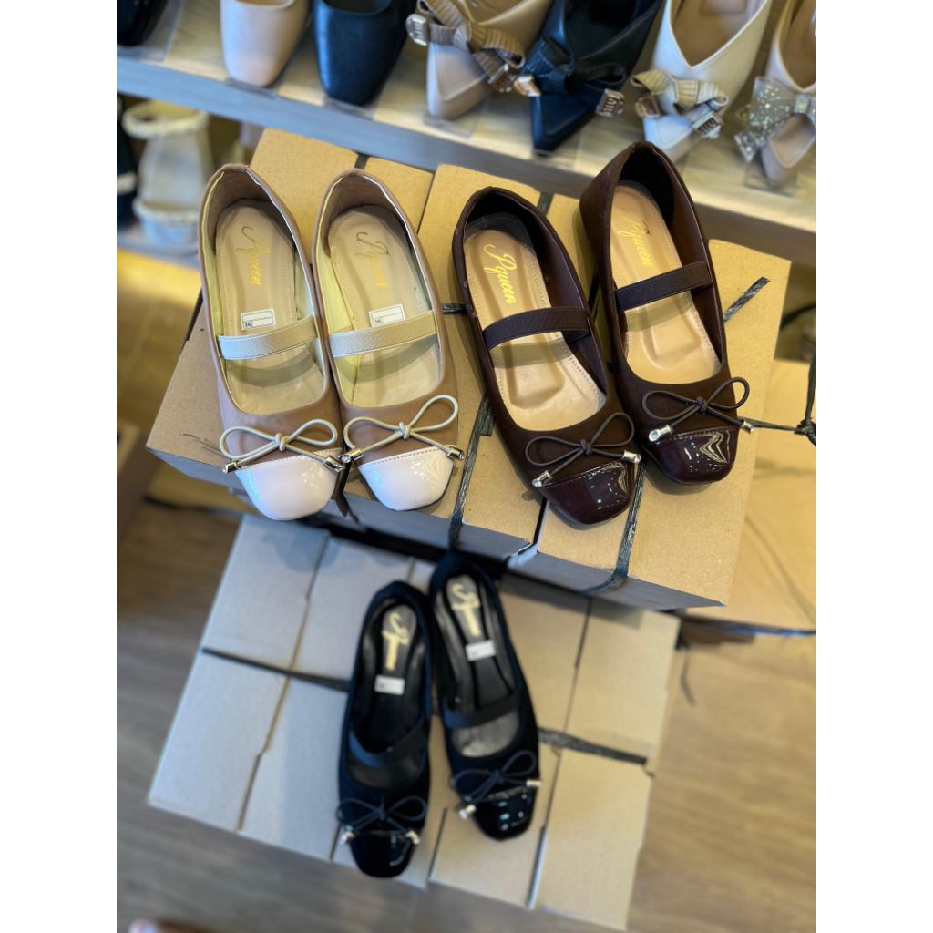Sepatu wanita Mesa pantofel kekinian pansus pita cantik pansus kuliah Pansus kerja