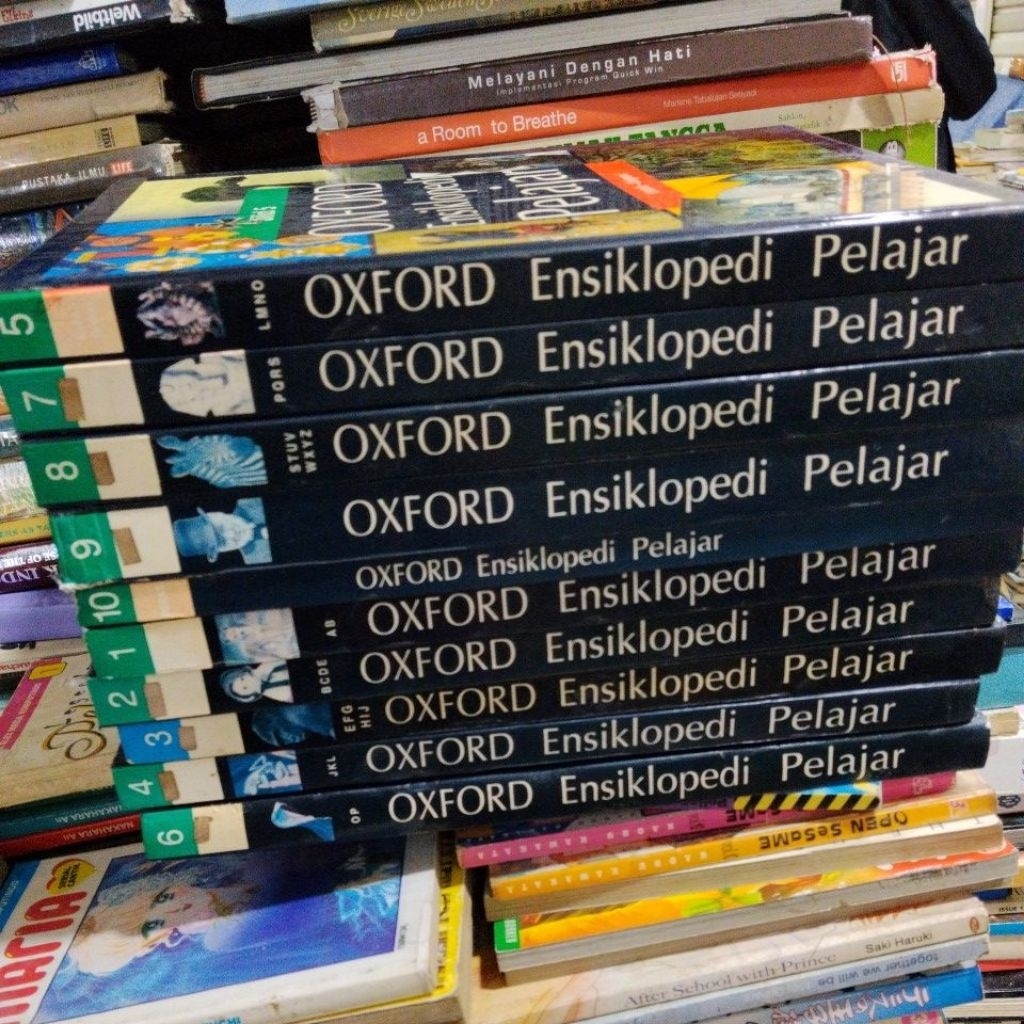 ensiklopedia pelajar oxford 10 buku Rp 250.000 hard caver bekas asli