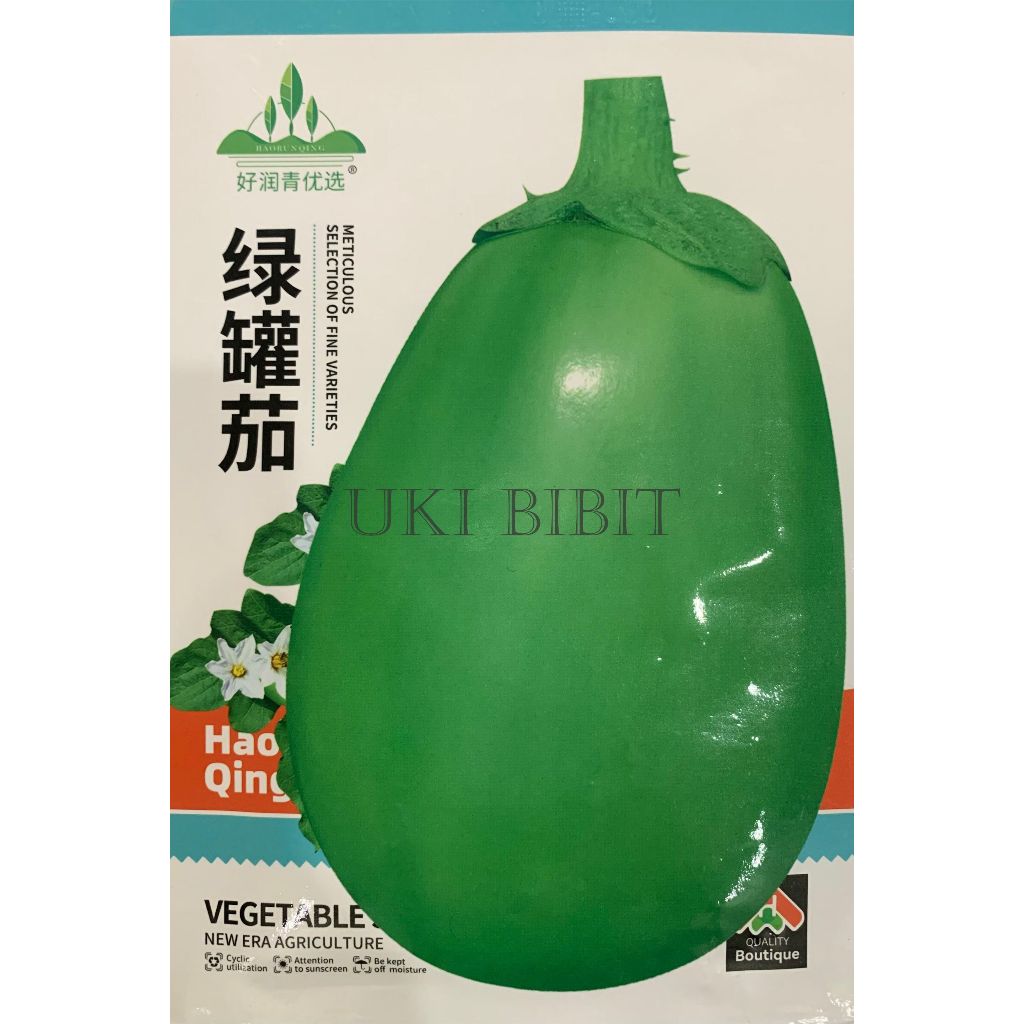 Kemasan Original | Benih Biji Terong Jumbo Jepang | Terong Pondoh Hijau | Terong Telur Hijau