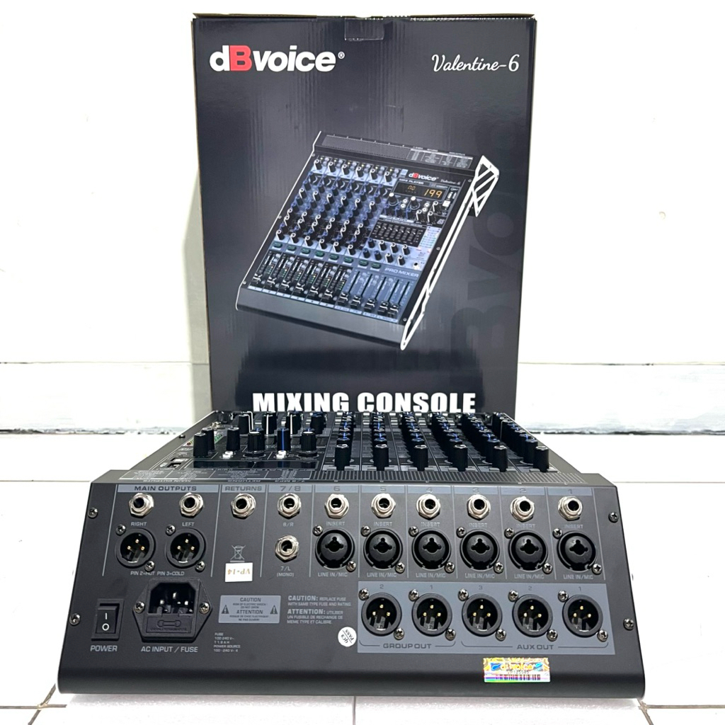 Mixer dBVoice Valentine 6 Original 6 Channel With Bluetooth – Compressor