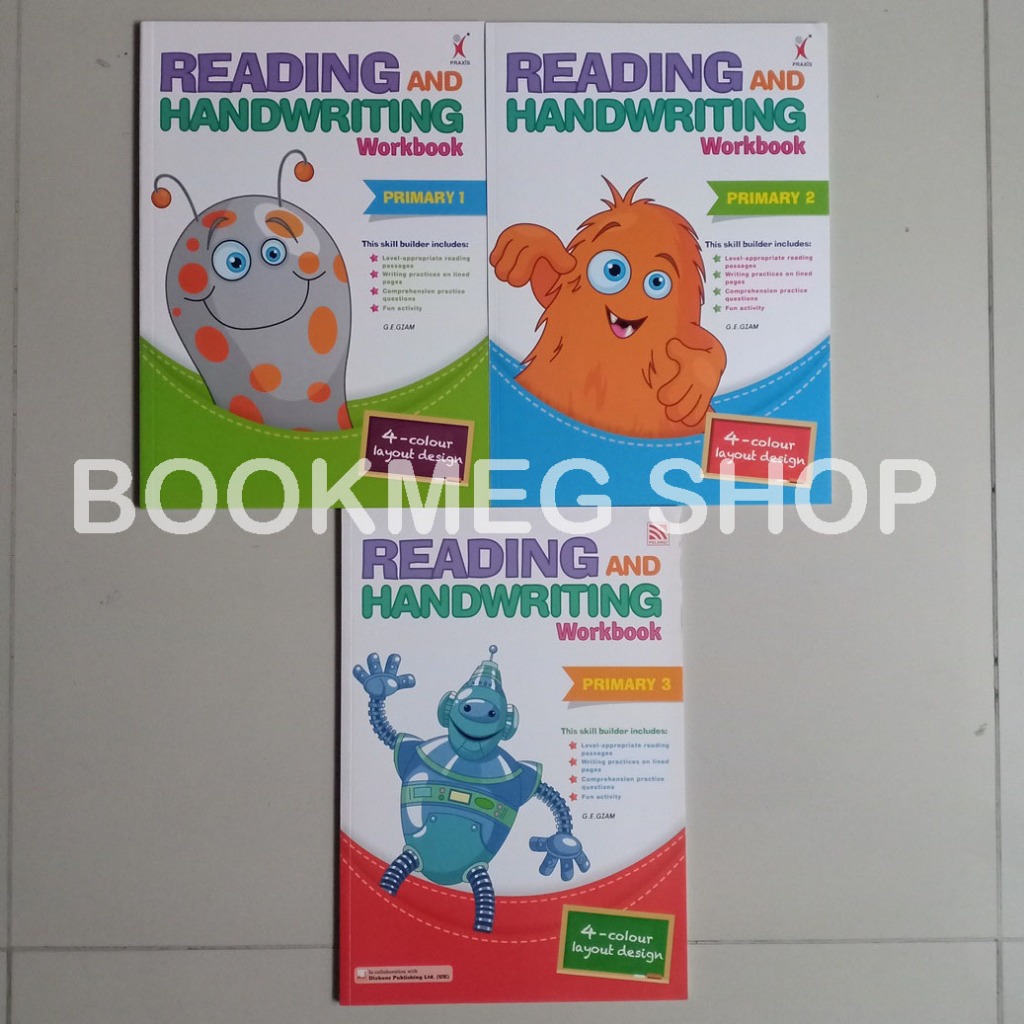 BUKU PRIMARY ENGLISH READING AND HANDWRITING WORKBOOK 1/2/3 (PRAXIS)