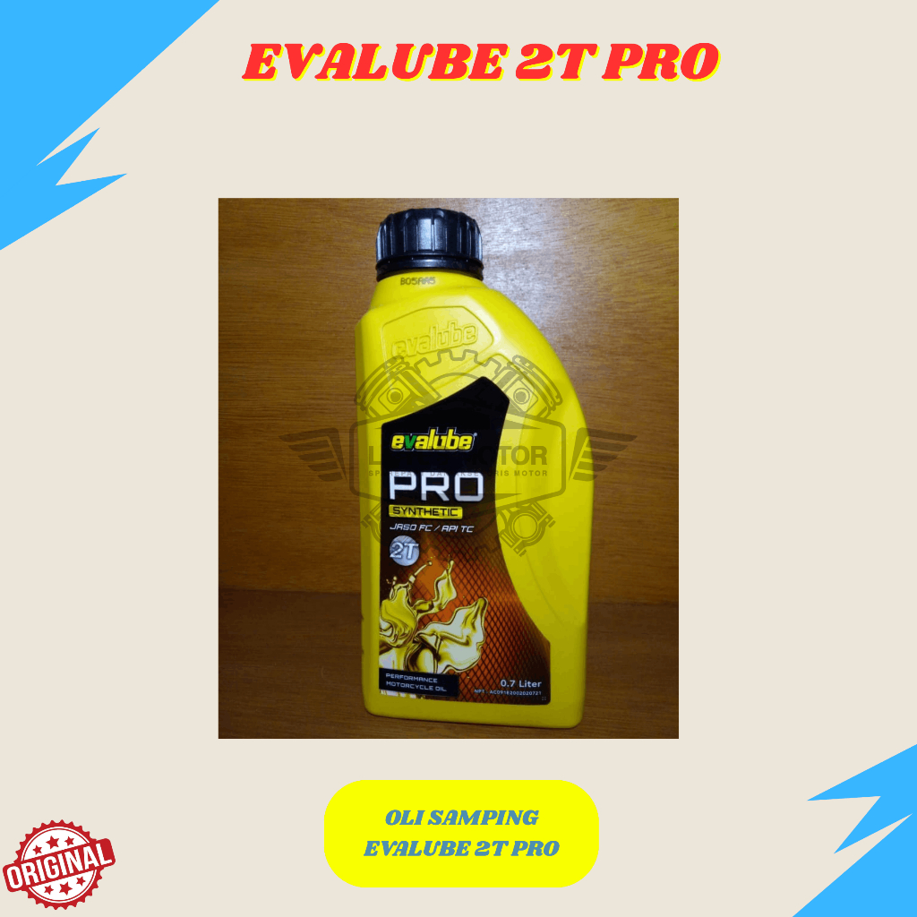Evalube 2T Pro Oli samping 700 ML Full Synthetic Wangi Permen Karet Original 100 %