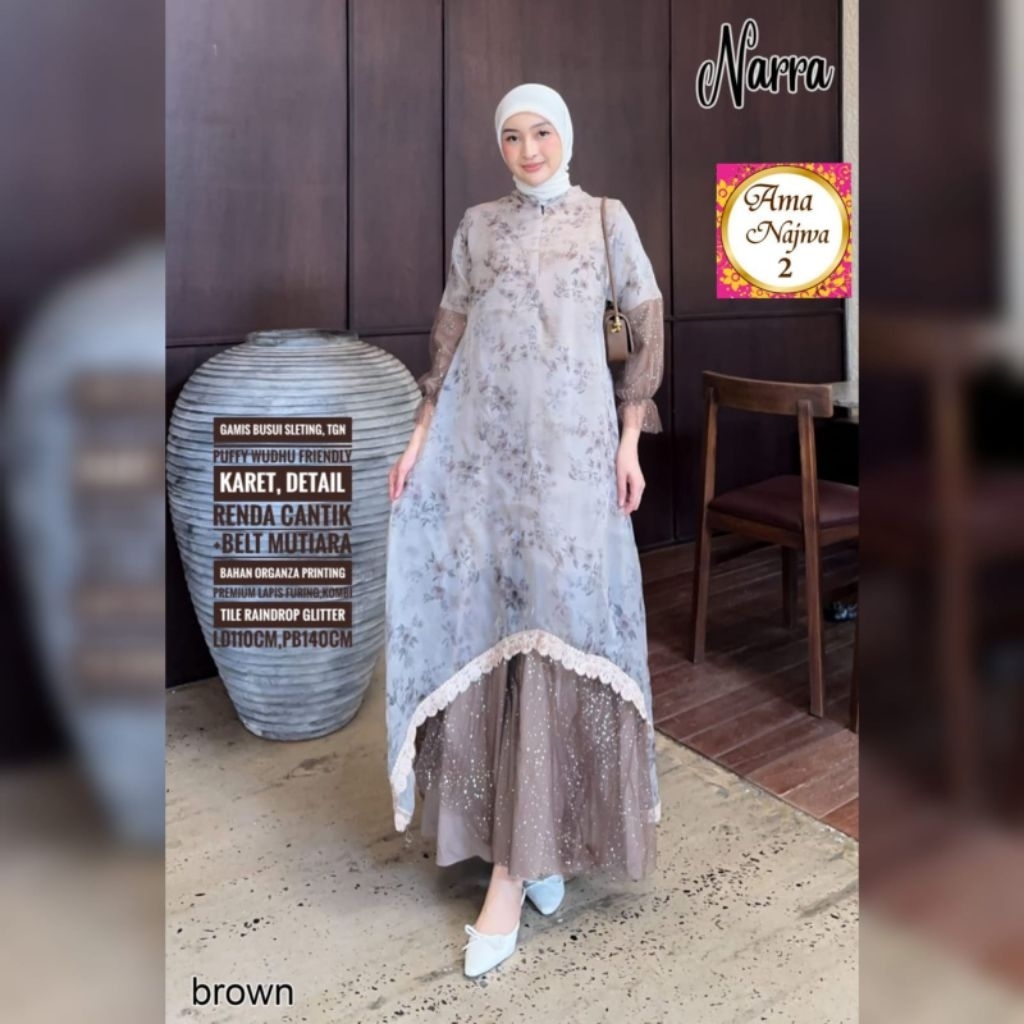 Narra Maxy Dress Kekinian Maxy Dress Original Ori Ama Najwa
