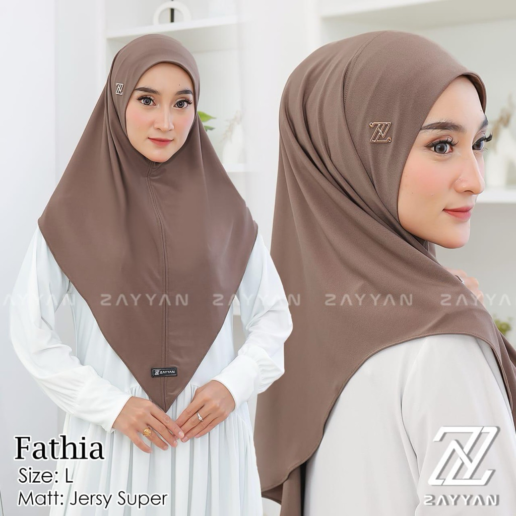Hijab Fathia size L Khimar Zayyan
