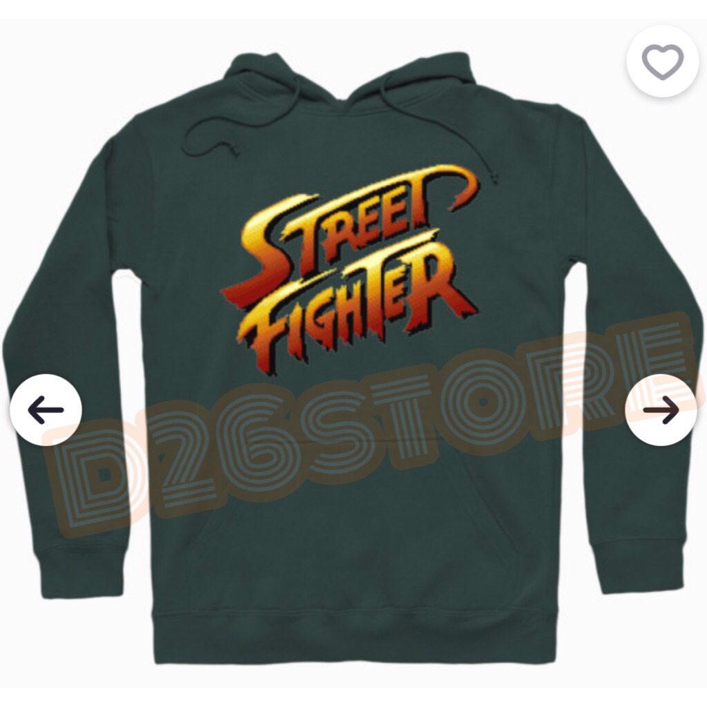 Sweater Hoodie Street Fighter Classic Vintage logo Game Gaming Gamer StreetFighter Arcade Sweater Ho