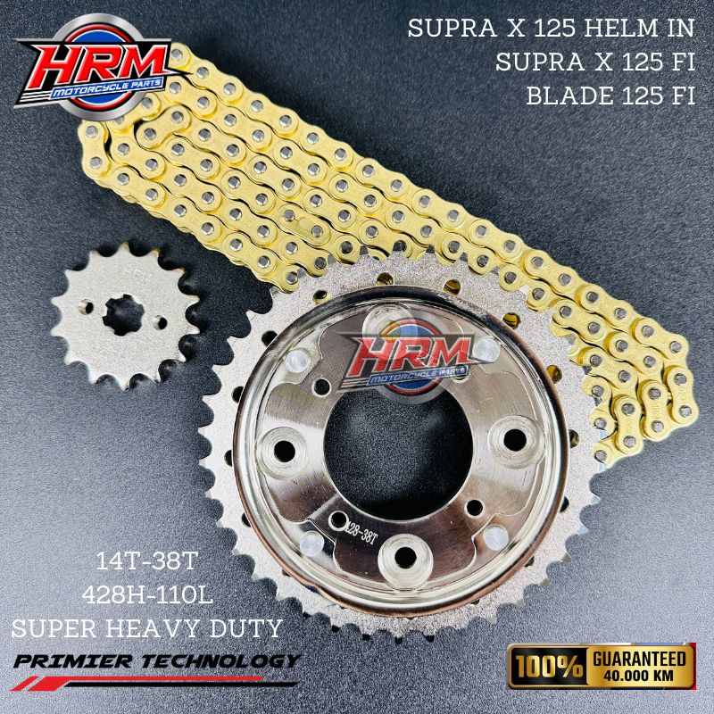GEAR GIR SET GEAR GIR PAKET SUPRA X 125 HELM IN BLADE 125 FI SUPRA X 125 FI 38T