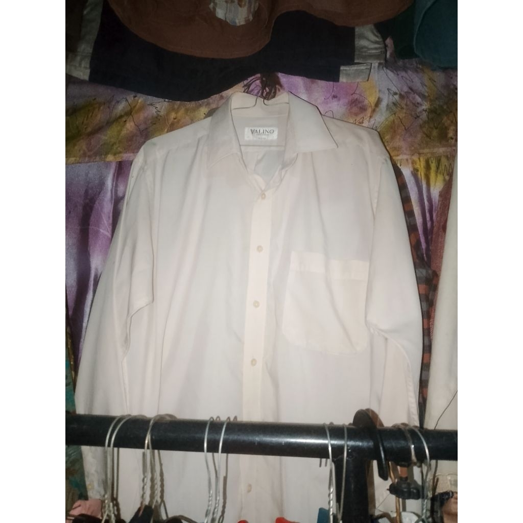 kemeja pria preloved kemeja formal warna cream