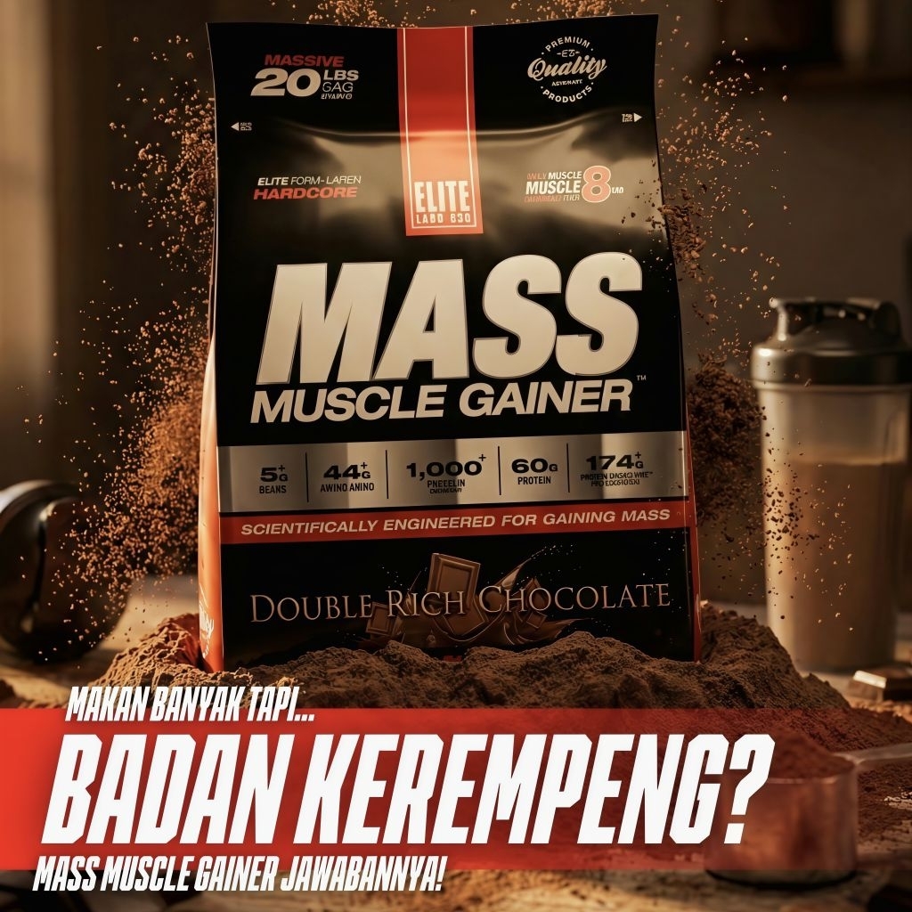 Elite Labs Mass Muscle Gainer 20 LBS 20LBS ELITELABS