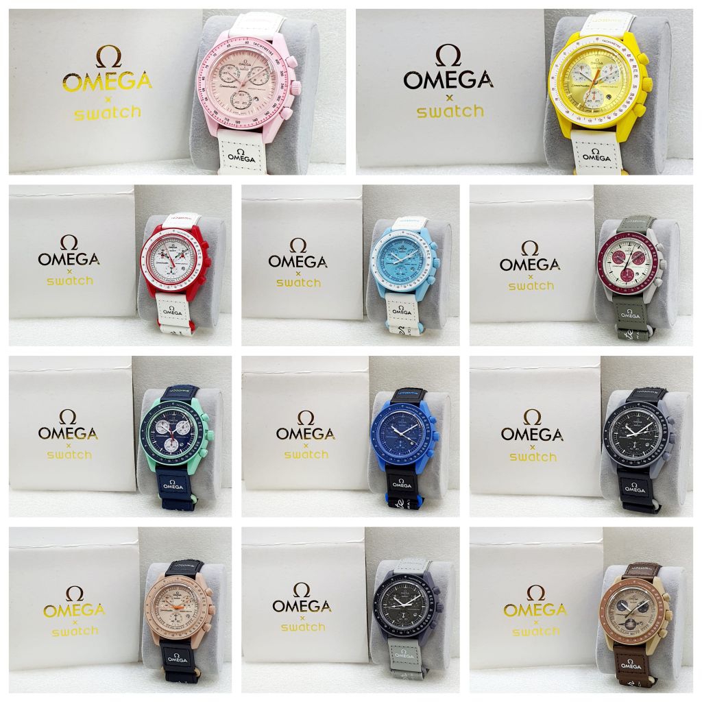 JAM TANGAN PRIA DAN WANITA OMEGA TALI KANVAS