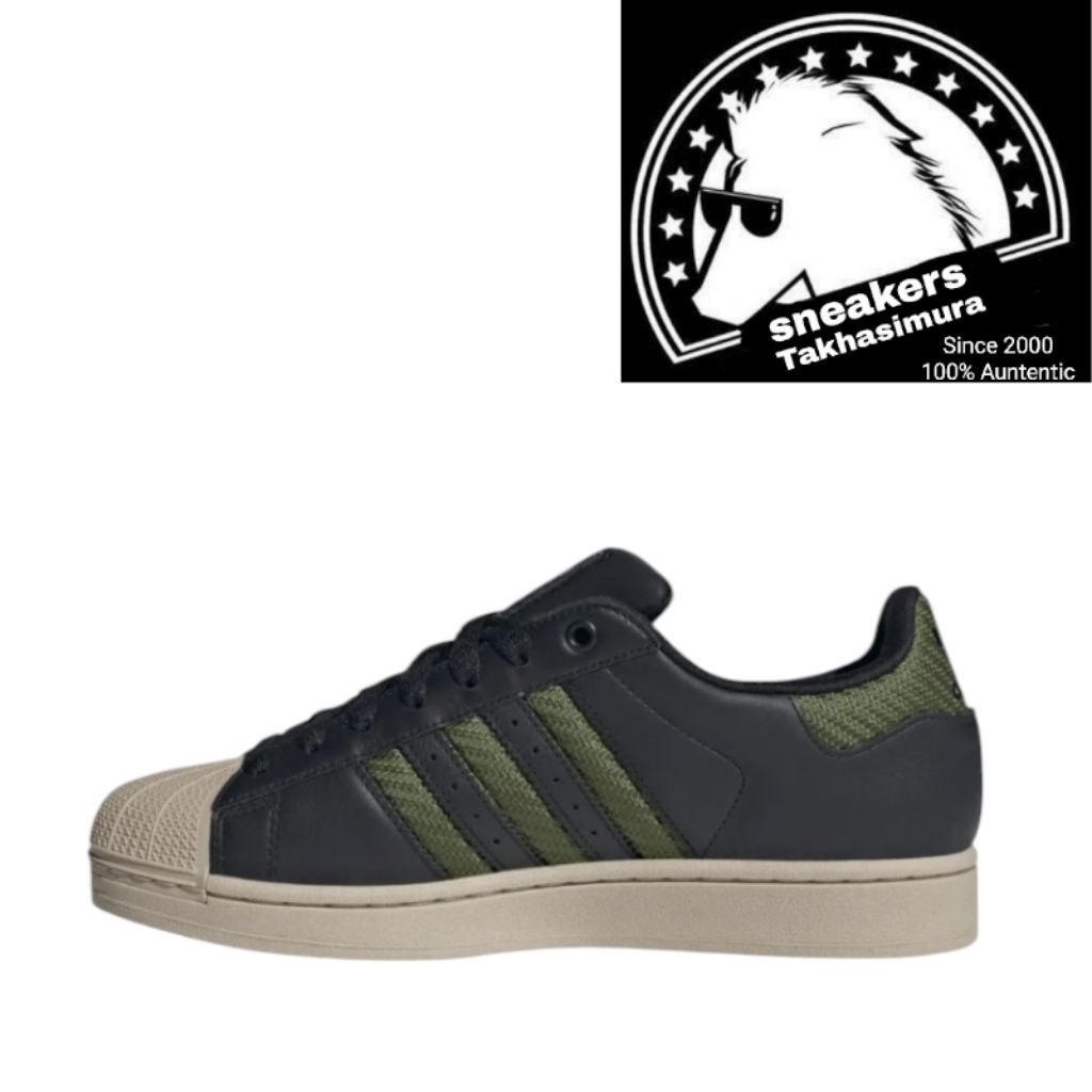 Adidas Superstar Black Tech Olive