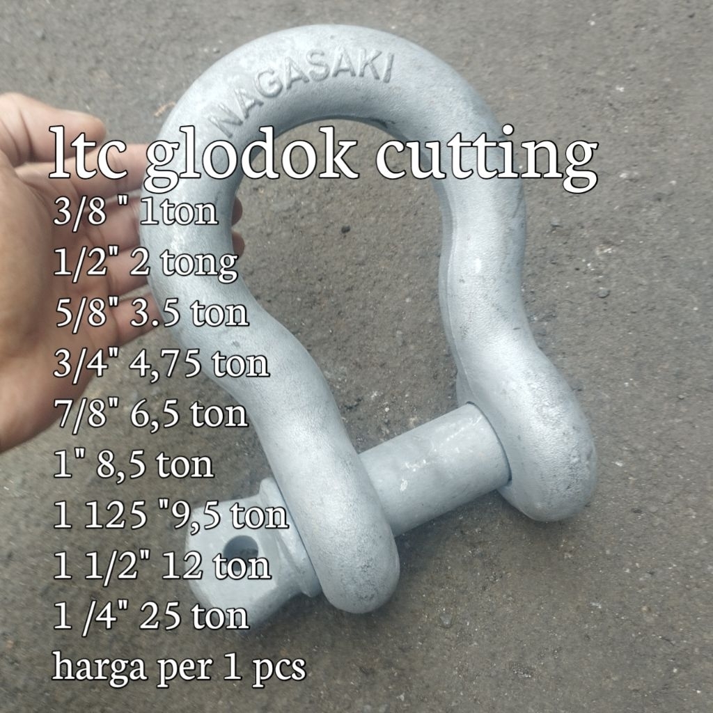 nagasaki shackle galvanis model vin 1 2 3.25 4.75 6.5 8.5 9.5 12 25 ton segel jangkar model o