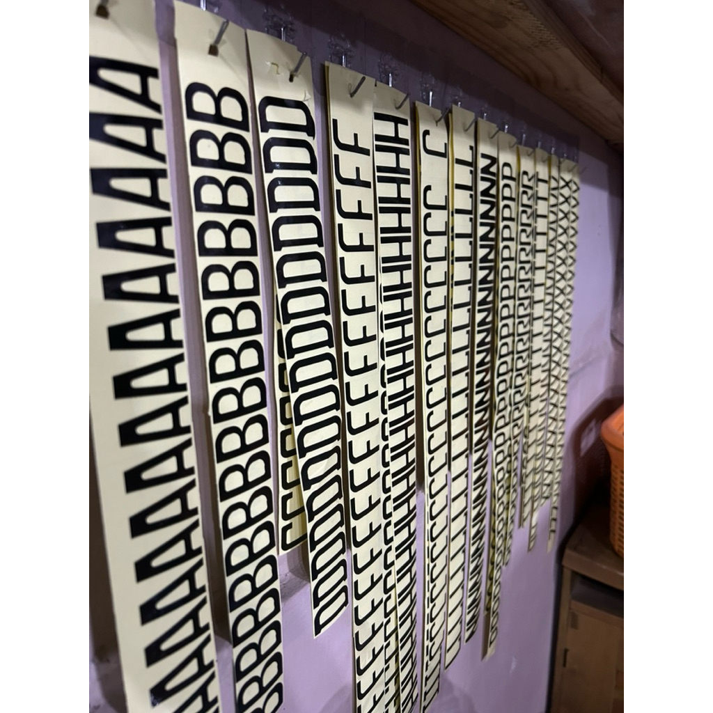 Stiker Untuk Plat Nomor Rapii Font Baru