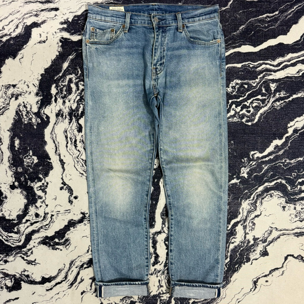 Levis 511 big E red line selvedge stretch jeans