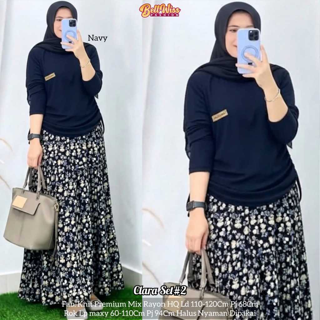 Pakaian Wanita CLARA SET 2 Trend FASHION HQ From BeLLWiSS