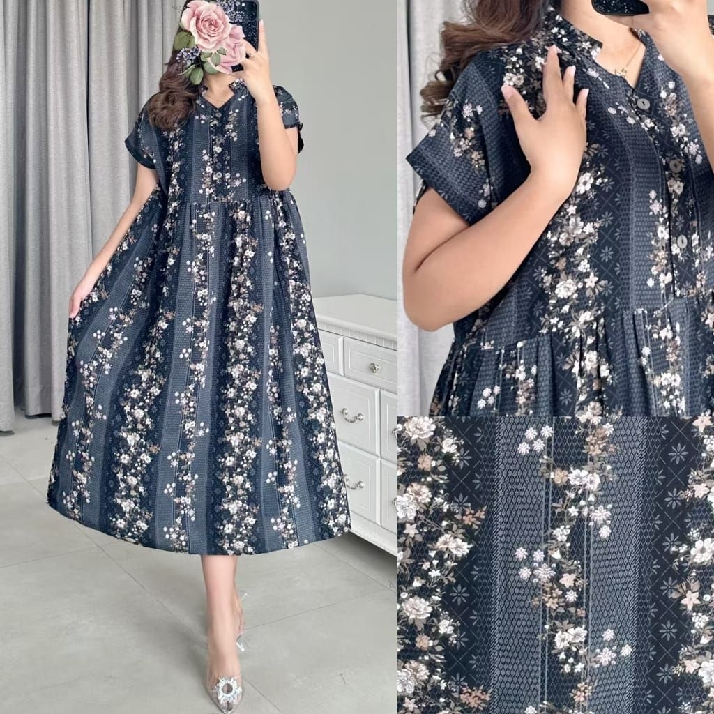(G) Chic Homewear By Amariel daster rumahan wanita simpel elegan jumbo midi semata kaki rayon adem