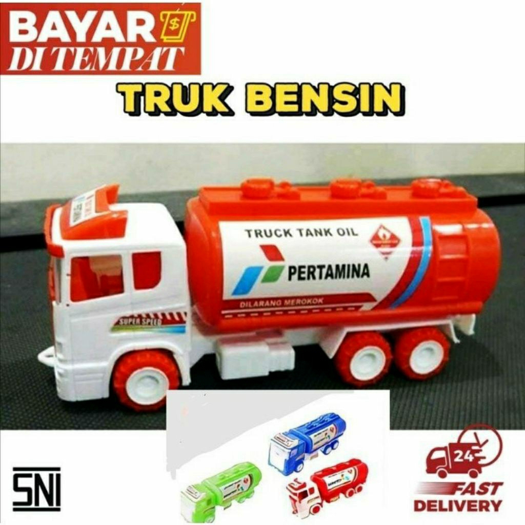 MAINAN ANAK MOBIL TRUCK TANGKI BBM/ TRUCK TANGKI PERTAMINA/MOBIL TRUCK TANGKI MURAH