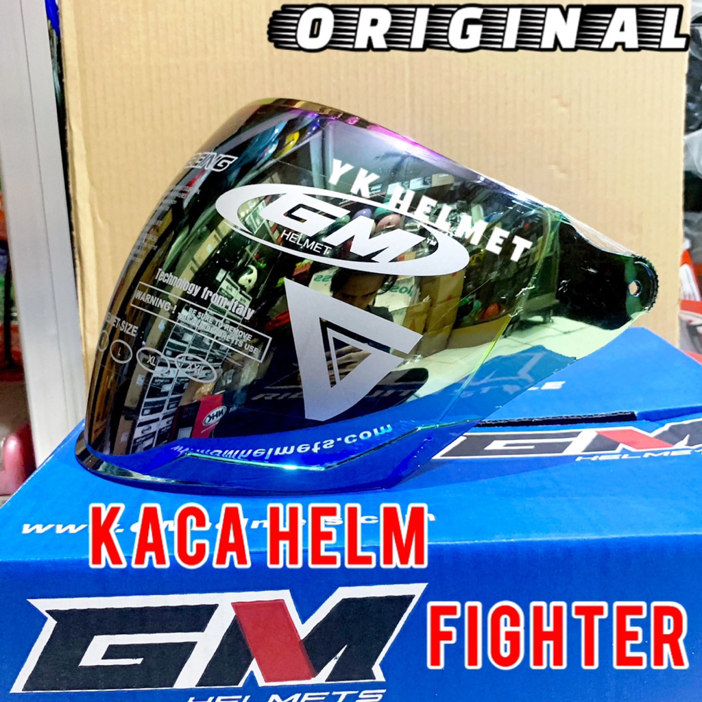[ 100% Original ] KACA VISOR HELM GM FIGHTER | NEW FIGHTER Kaca original helm gm fighter model baru