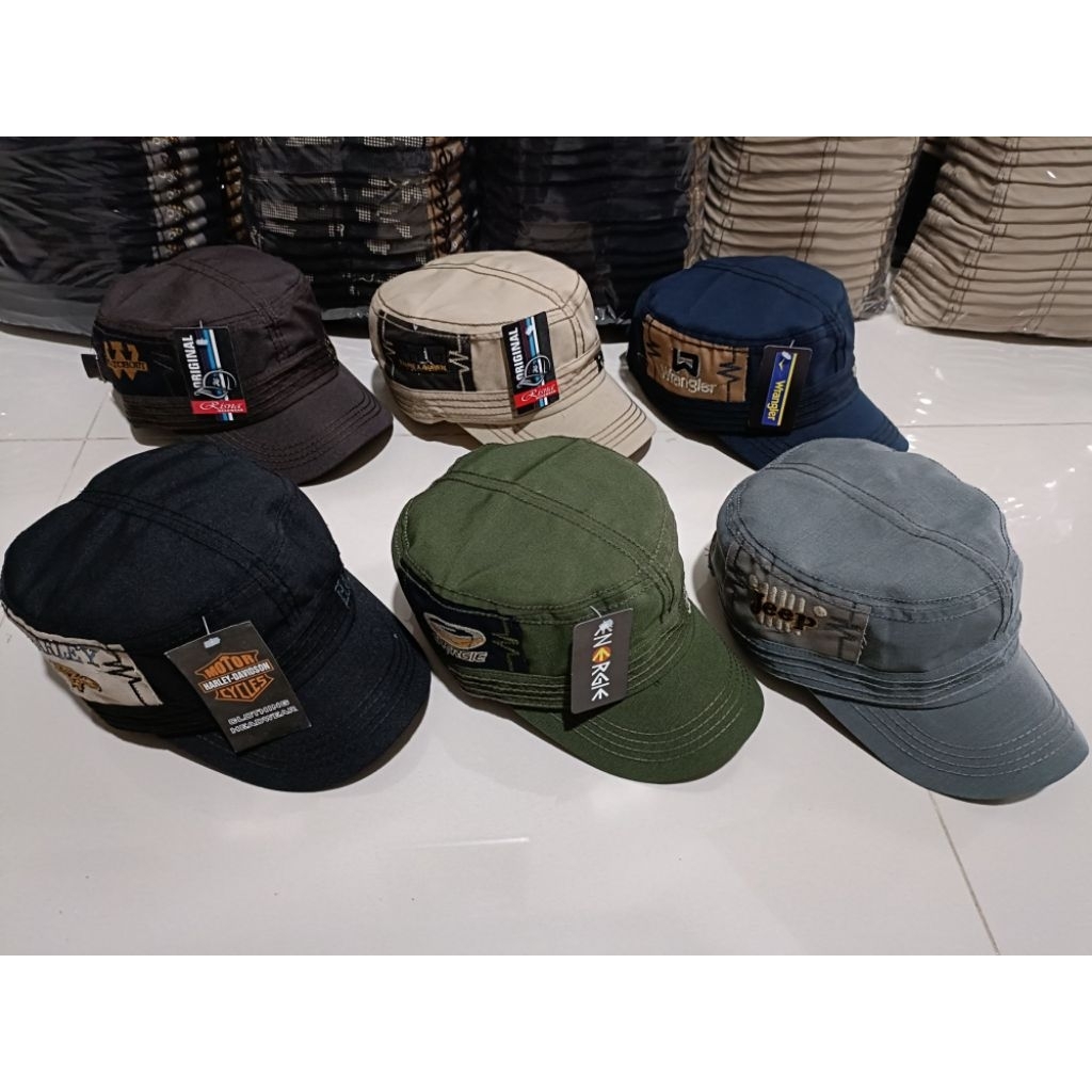 Topi Komando Bordir Gaya Militer Korea - Military Cap Pria Casual Vintage Premium Quality
