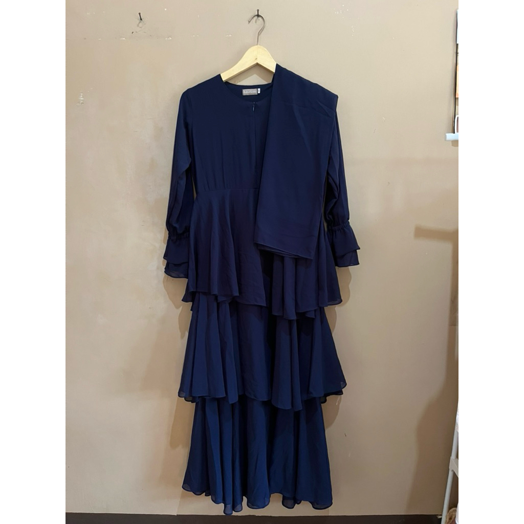 Dress set hijab | Zaza label | preloved | @ginasihlaa