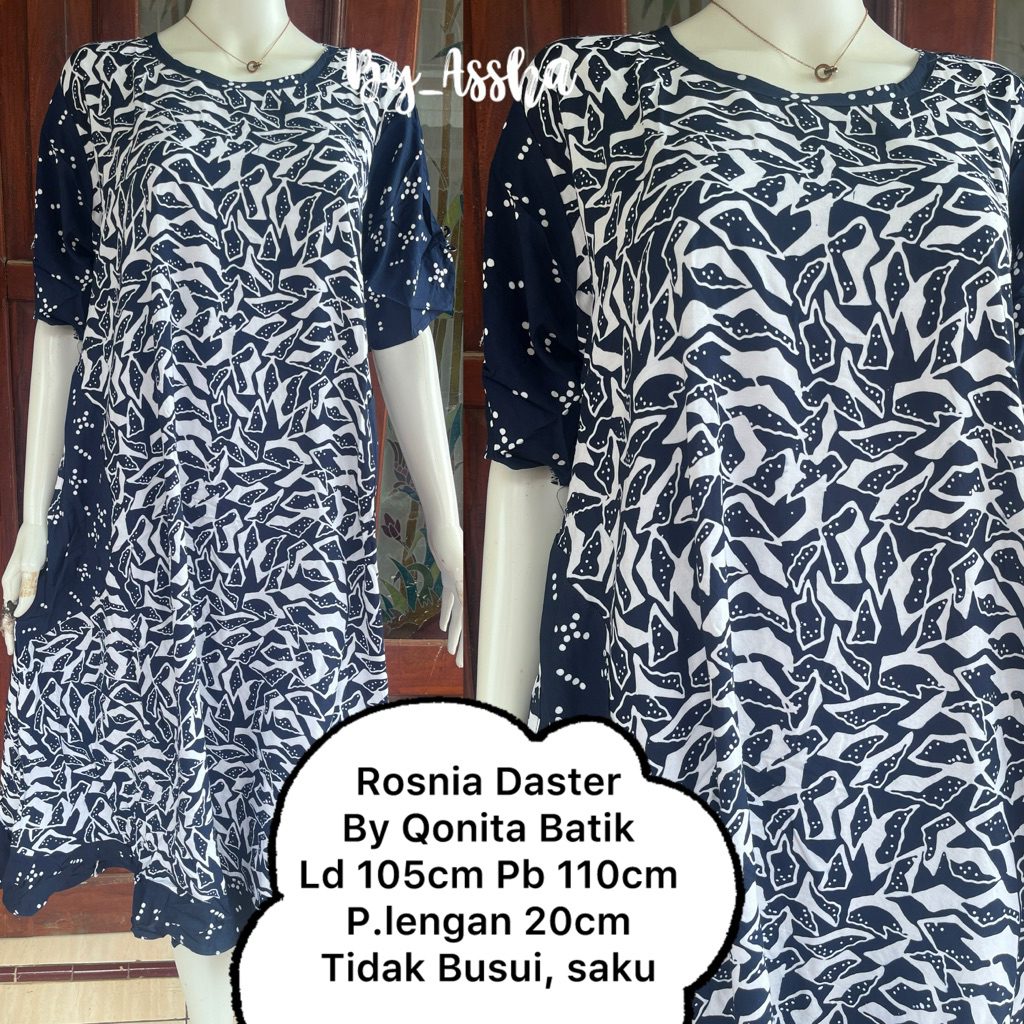 Qonita Rosnia Daster Batik Ld 110/Pb 110cm Saku