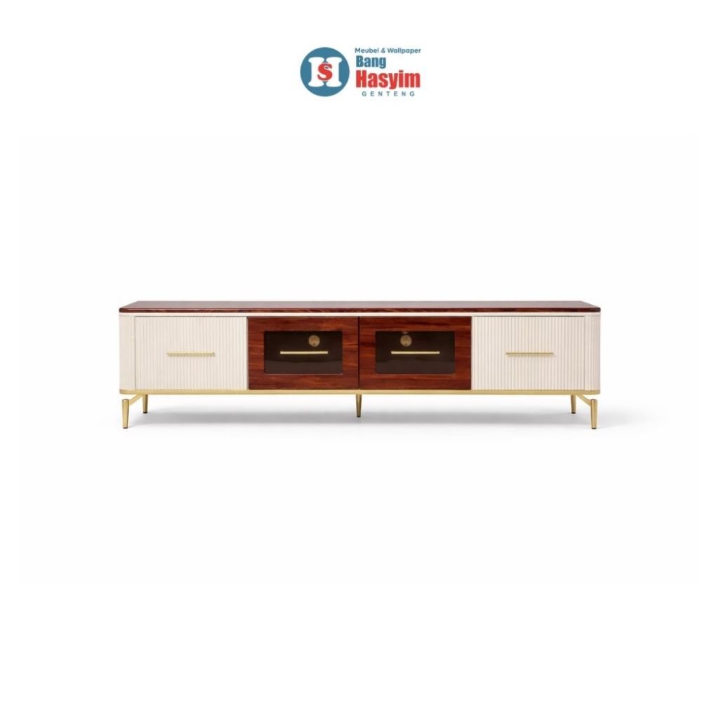 BANG HASYIM Rak TV Minimalis 180cm, Bufet TV Modern, Meja TV Marmer, Lemari TV Aesthetic, Rak TV Kak