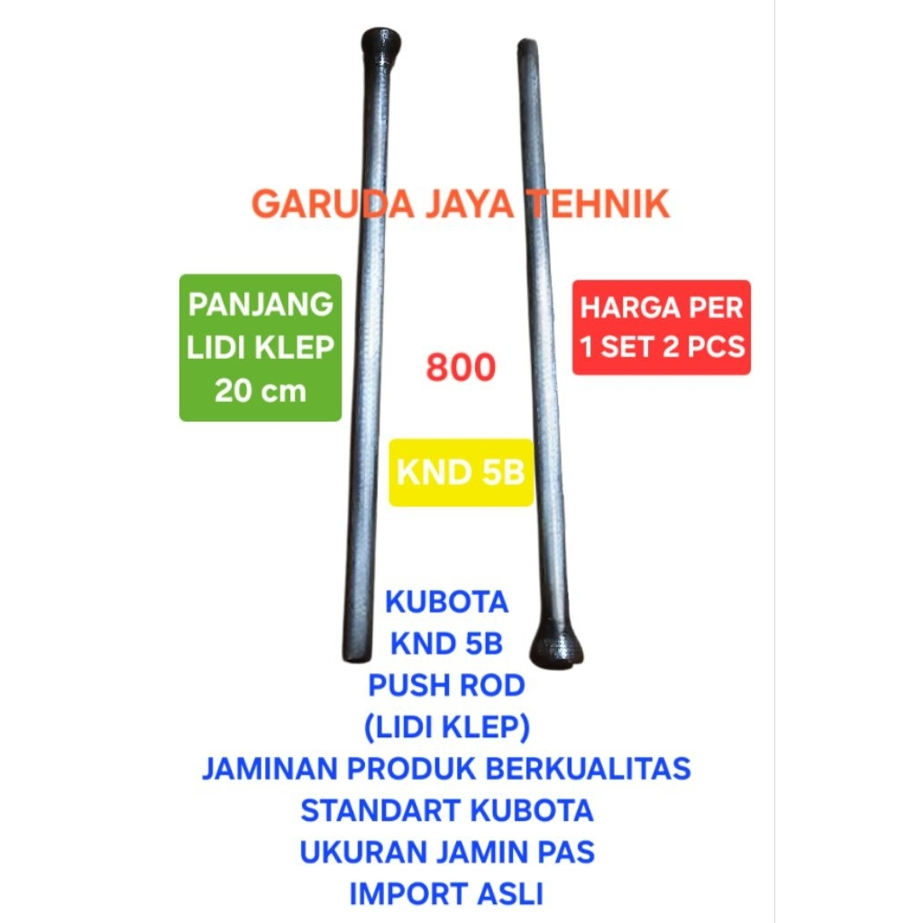 Push rod valve lidi batang klep temlar sumpit klep manukan kubota KND5B KND 5B Produk berkualitas im
