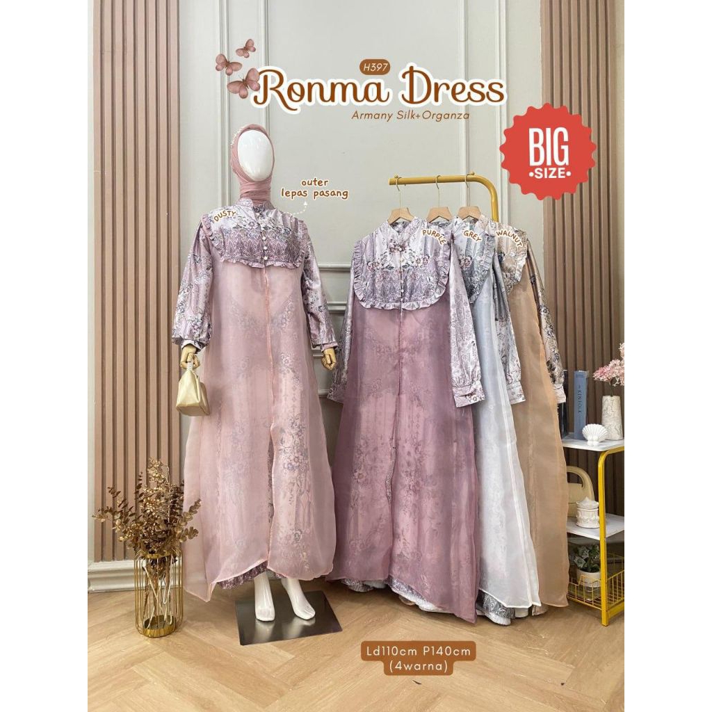 Mariposa WF - Ronma Dress Kaftan Gamis // Kaftan Lebaran // Dress Lebaran // Baju Gamis Terbaru // D