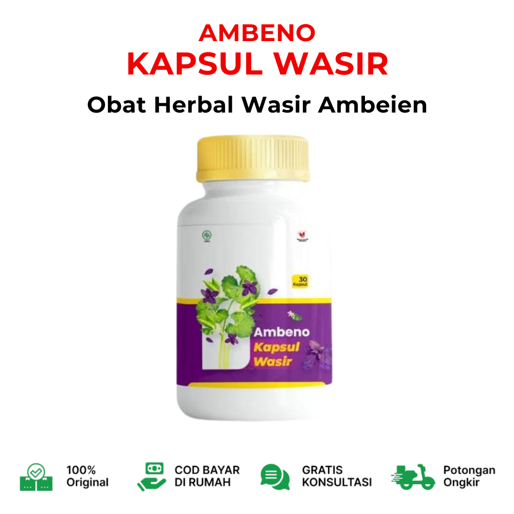 AMBENO KAPSUL Obat Herbal Ambeien Wasir Kempeskan Benjolan Reaksi Cepat
