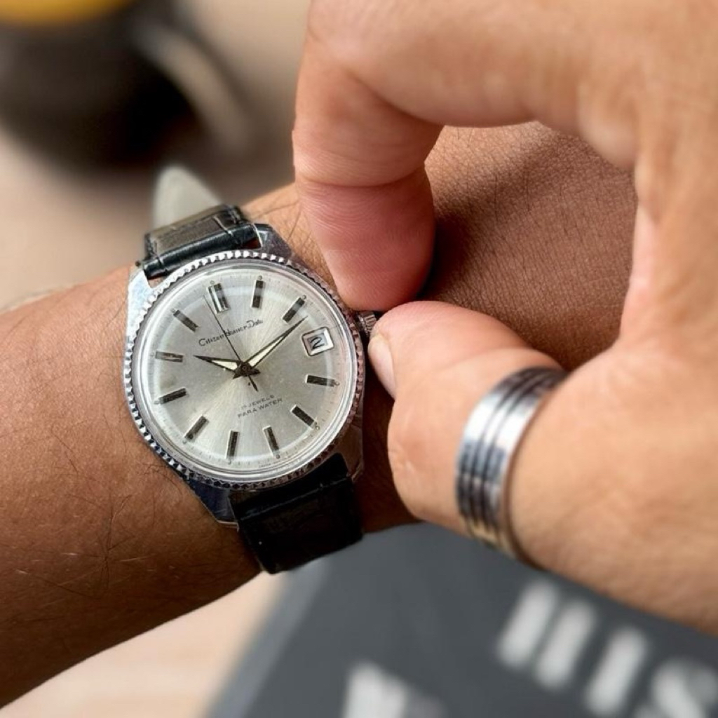 Jam tangan citizen homer date. rare vintage citizen homer date 17 jewels parawater watch