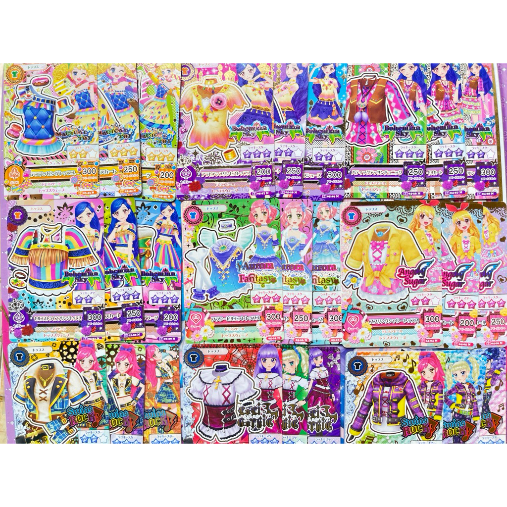Kartu Aikatsu Jepang Set Brand Magical Toy Bohemian Sky Aurora Fantasy Angely Sugar Swing Tock Loli 
