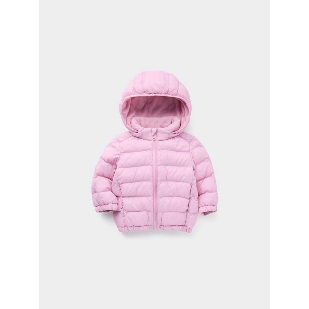 jaket hoodie tebal Uniqlo pink sz 100