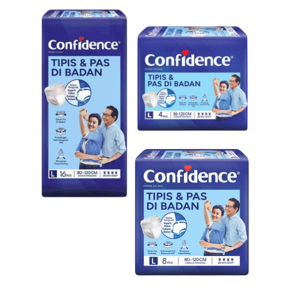 CONFIDENCE Slim & Fit Adult Diapers Pants L Popok Celana Dewasa