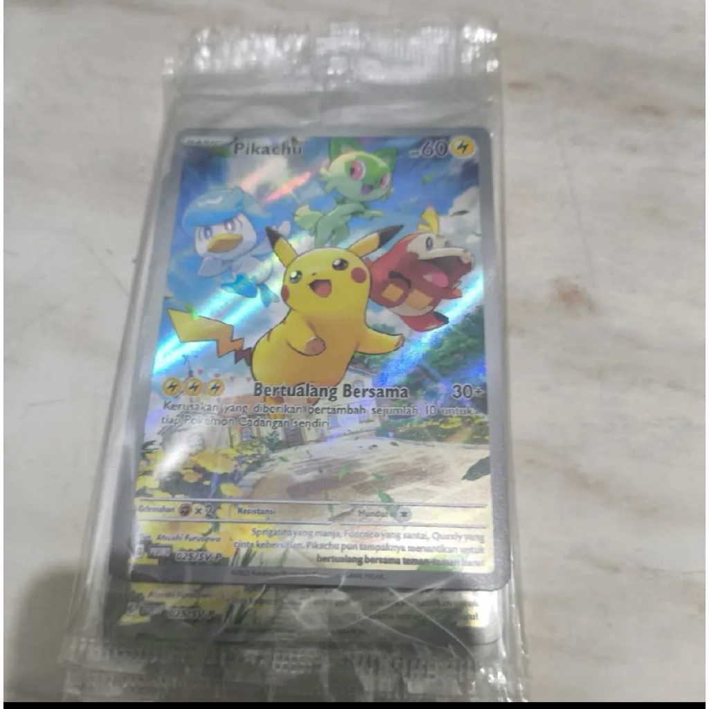 Pikachu Promo Scarlet Violet 025/SV-P Kartu