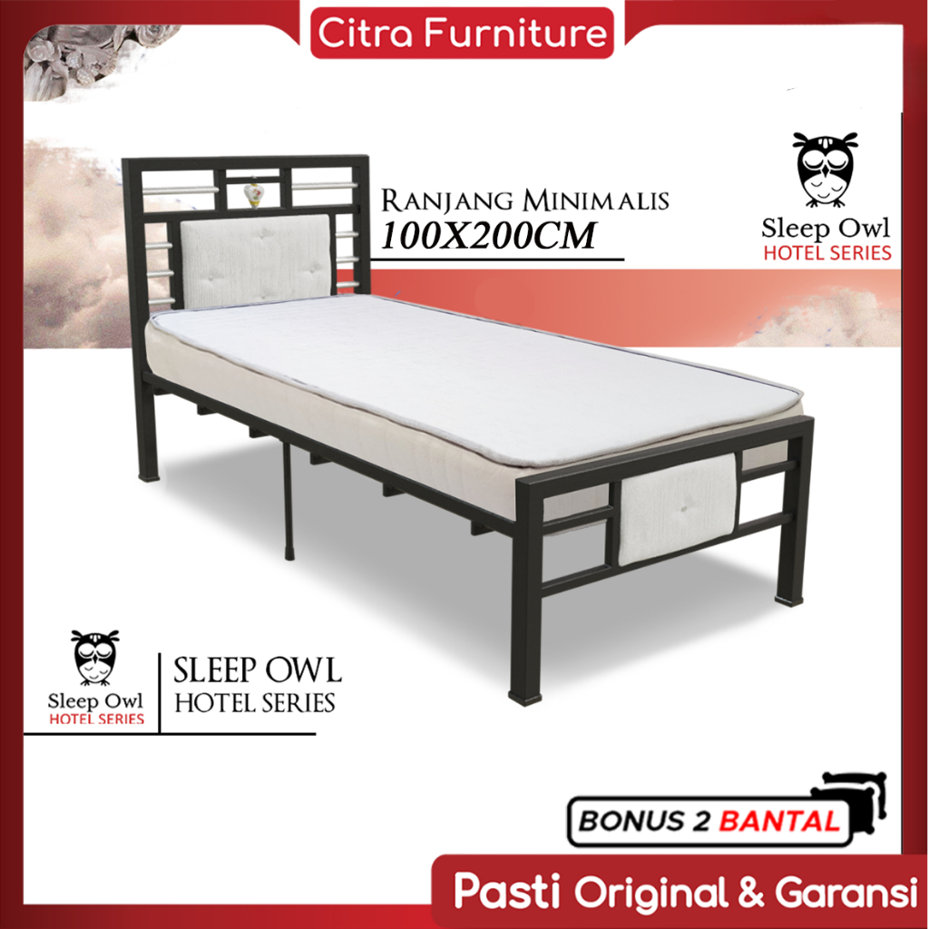 Citra Furniture SHUMO ® Ranjang Besi Minimalis|Dipan Besi|Rangka Tempat Tidur Springbed Kasur100X200