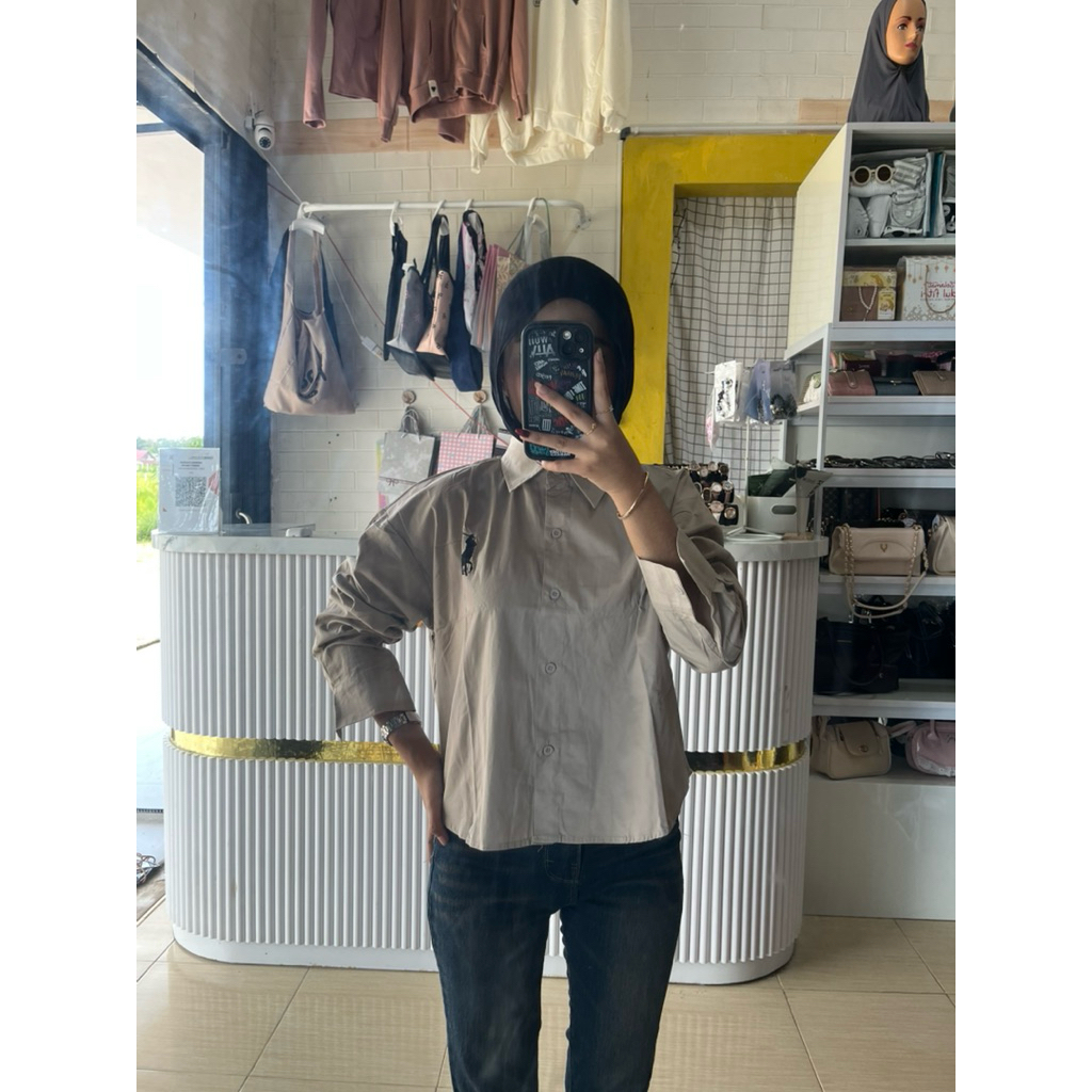 kemeja olop crop