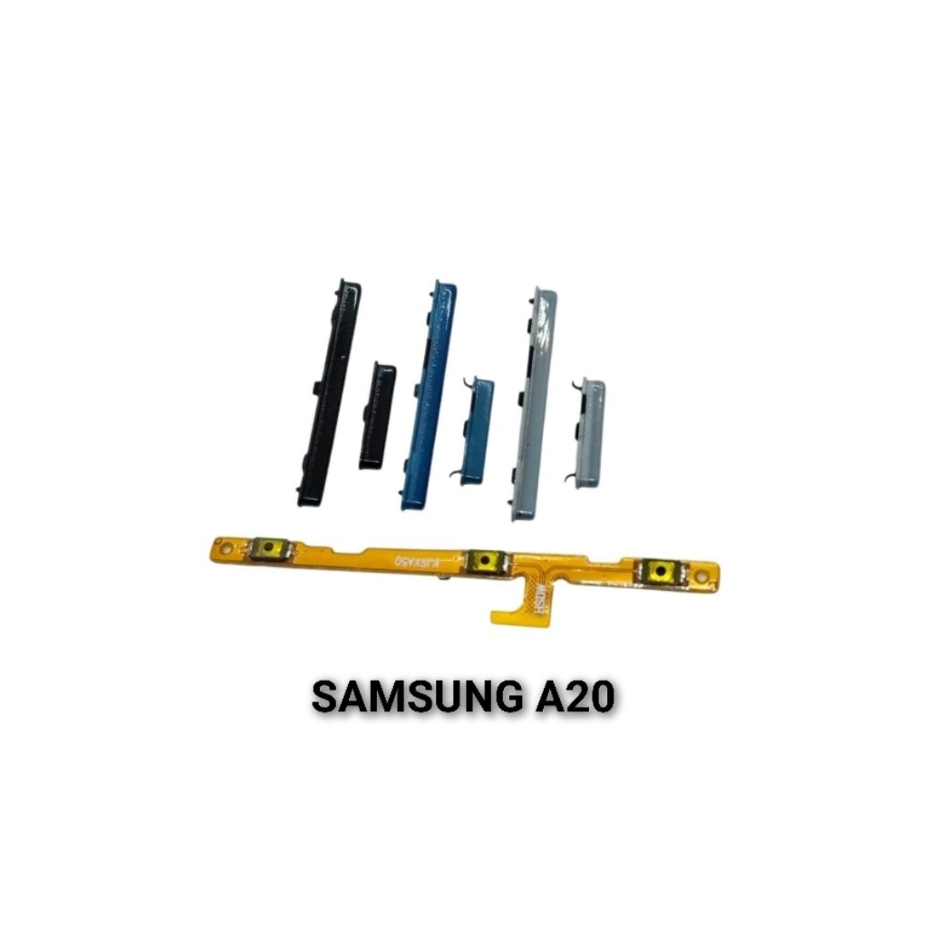 FLEXIBLE ON OFF SAMSUNG A20 VOLUME ATAS BAWAH SPAREPART HP ORIGINAL EFISIEN