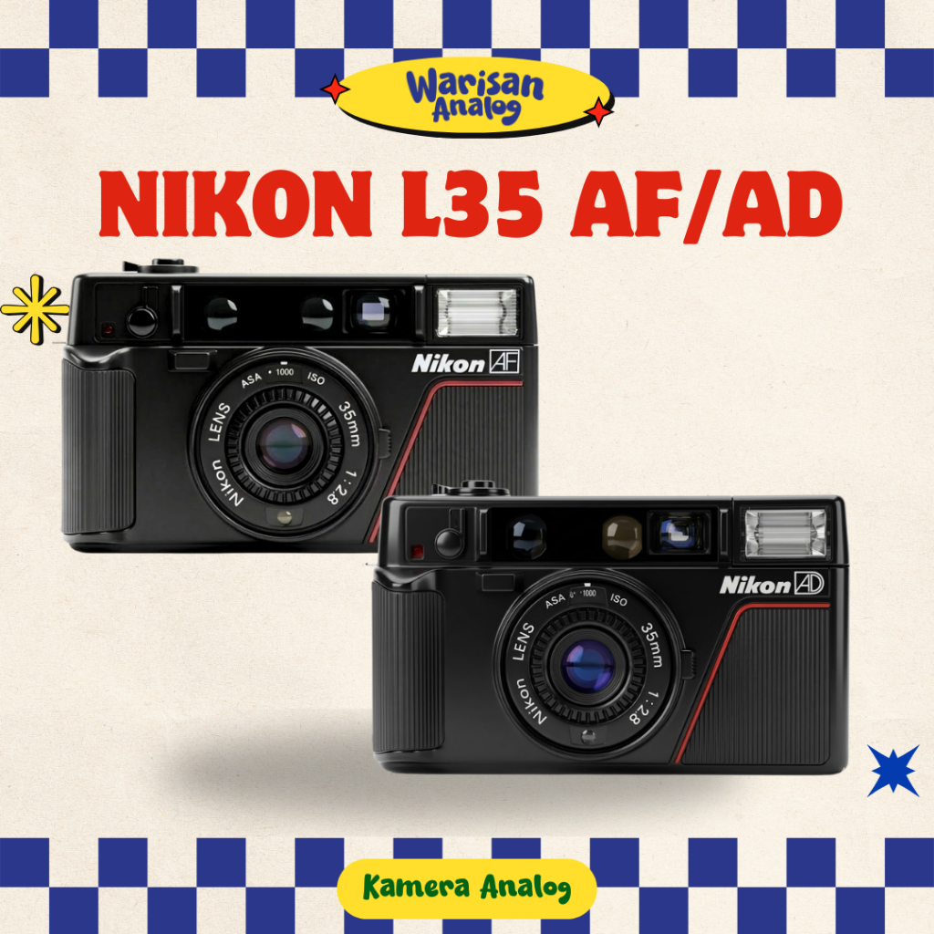 KAMERA ANALOG NIKON L35 AF/AD | REUSABLE CAMERA FILM 35MM