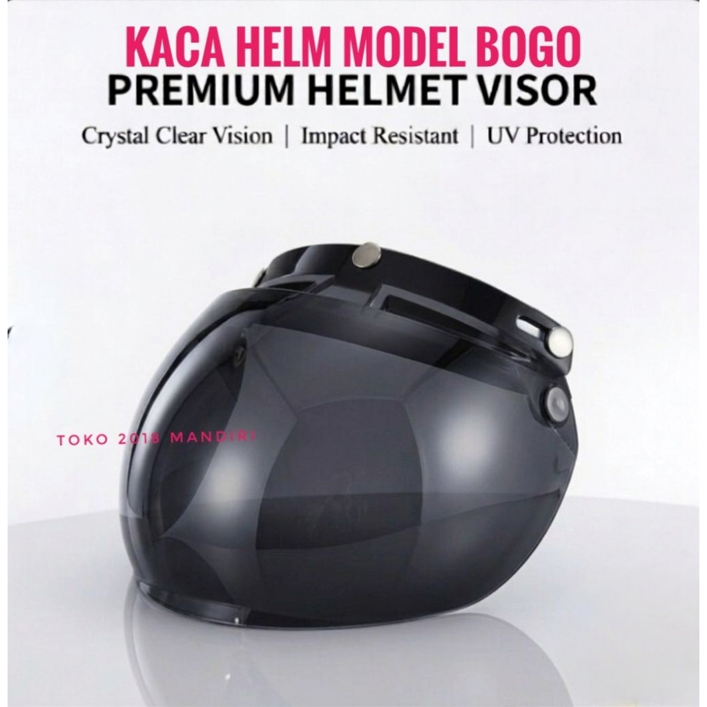 KACA HELM BOGO CEMBUNG  KACA BOGO WARNA SMOKE kaca helm bogo dewasa sni cembung bogo wanita