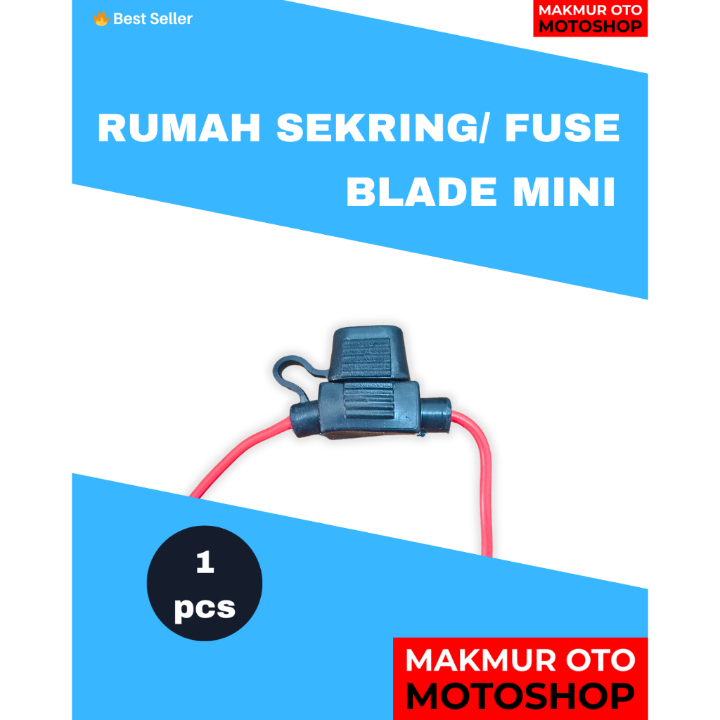 Holder Rumah Fuse Sekring Blade Tancap Mini – Fuse Holder Waterproof Kabel Sekring Blade Kecil Unive