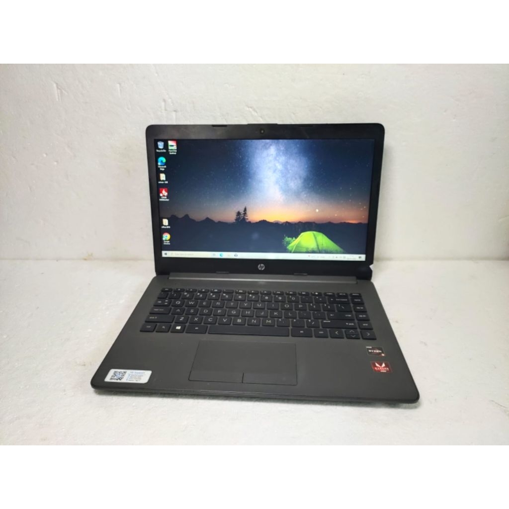 A944 Laptop HP 245-G7 AMD Ryzen 3 Ram 4GB hdd 1000GB Siap pakai Diobrall